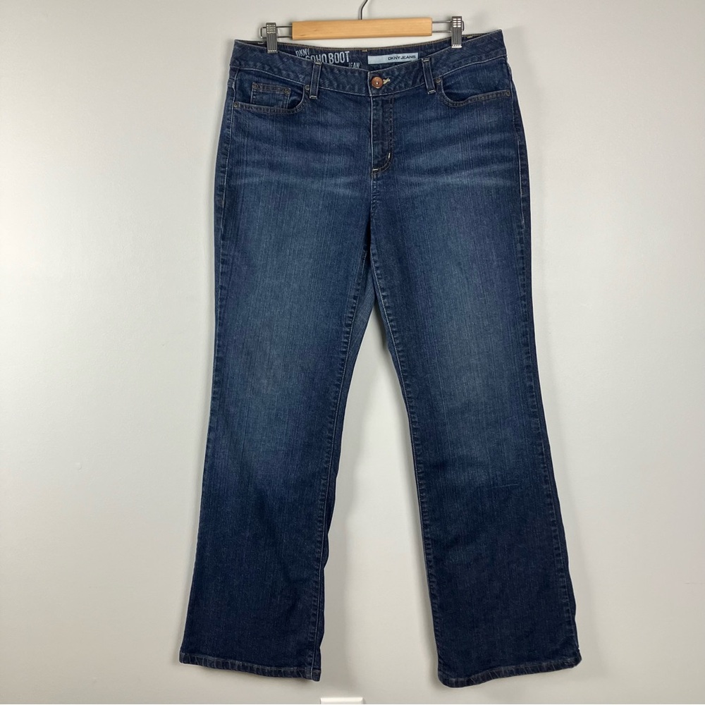 DKNY Jeans Soho Boot Women’s 16R Dark Wash Denim Bootcut 99% Cotton Stretch